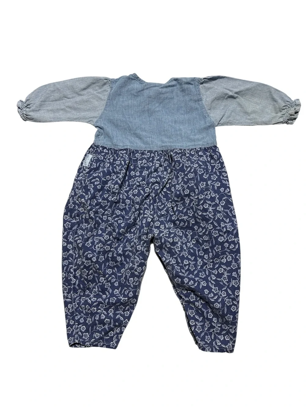 Vintage San Francisco Blues Floral Denim Jumpsuit 24M